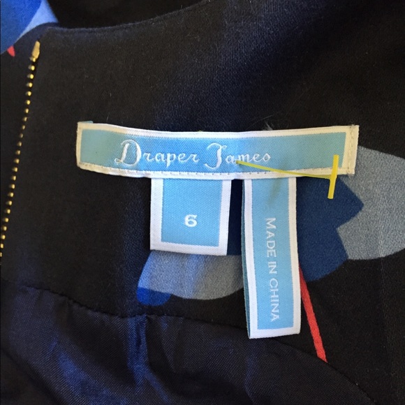 Draper James Navy Umbrella Circle Love Dress Sz 6 - Picture 6 of 8